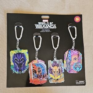 Disney - Marvel World of Wakanda Colorful Metal Keychain Collection Set of 4